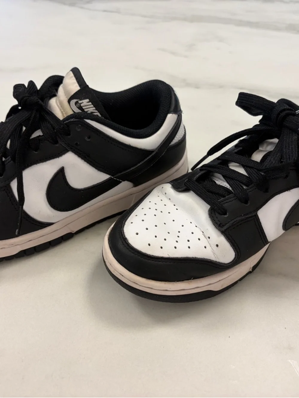 Nike Dunk Low Panda Women’s 7.5 Black White Sneakers Low Top Casual Streetwear - Picture 4 of 6
